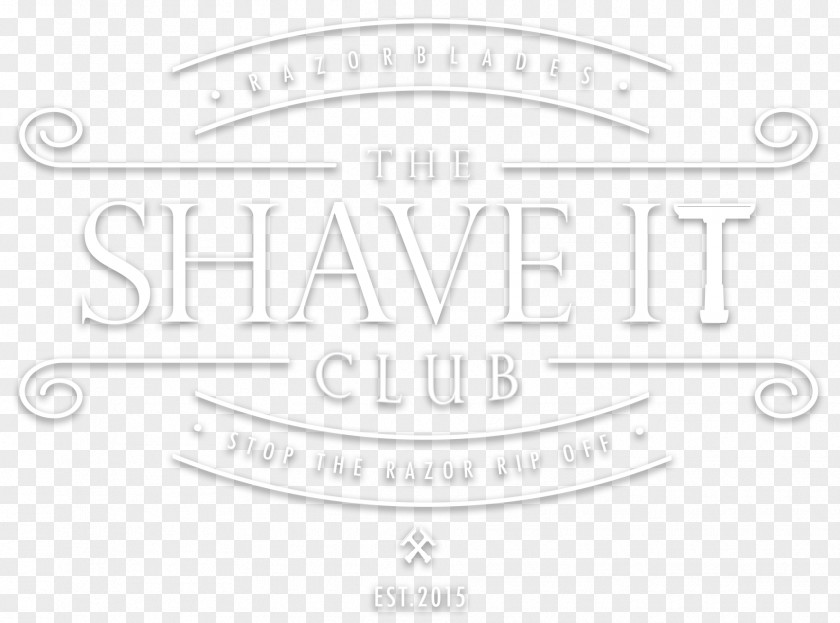 Shaving Brand Logo White Font PNG