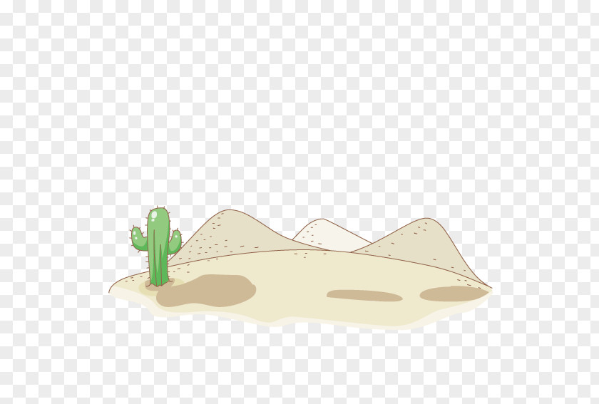 Desert Cactus Cartoon Wood Illustration PNG