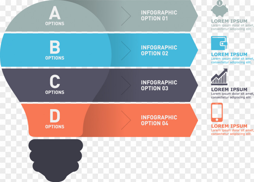 Vector Bulb Incandescent Light Infographic Diagram PNG