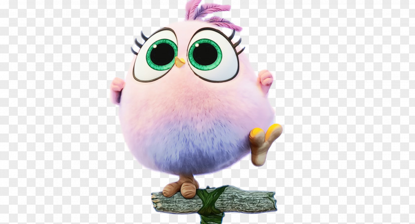 Beak Owl Figurine Purple Cartoon PNG