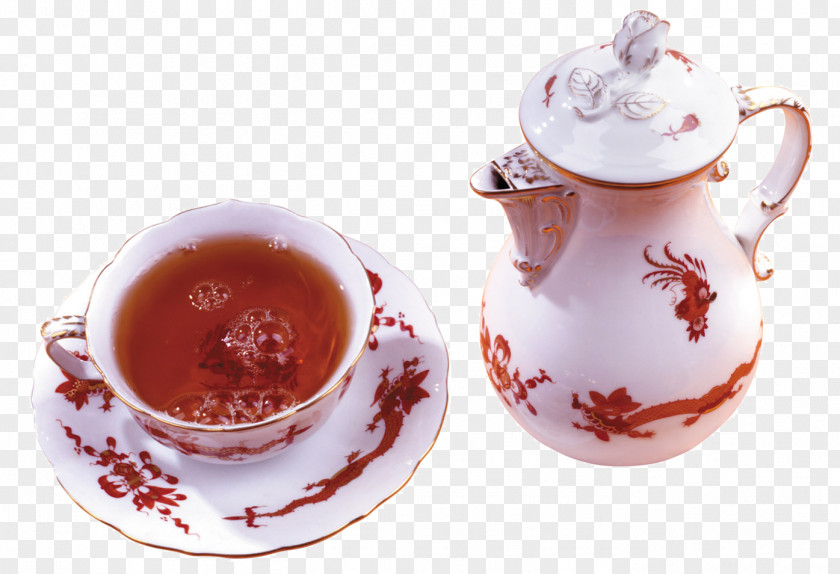 Classical Black Tea Teacup Coffee Jug Clip Art PNG