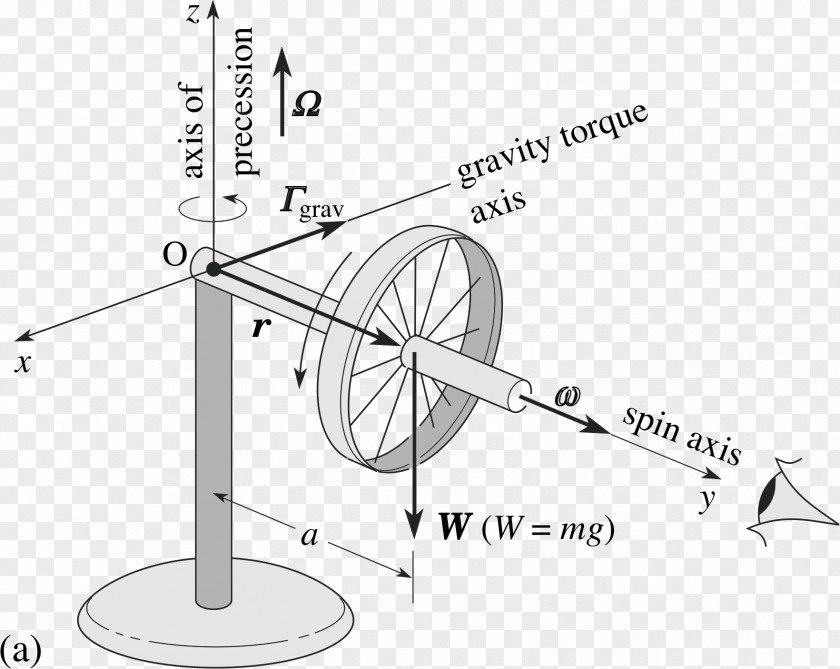 Couple Gyroscope Diagram Angular Momentum PNG