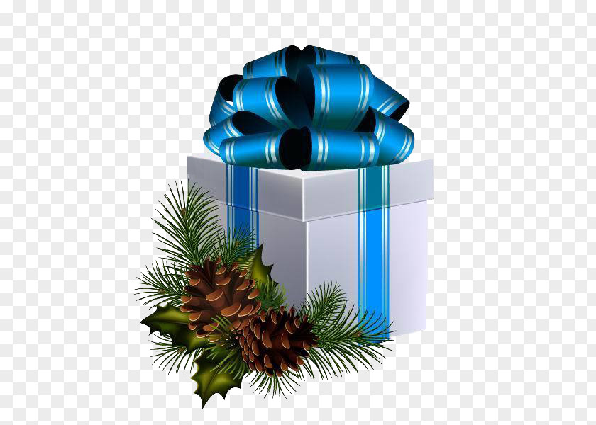 Gift Christmas Box Ribbon Illustration PNG