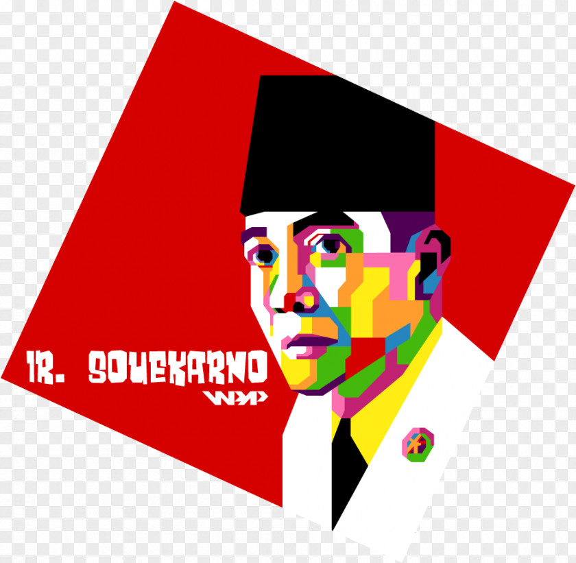 Sukarno Art Proclamation Of Indonesian Independence WPAP PNG