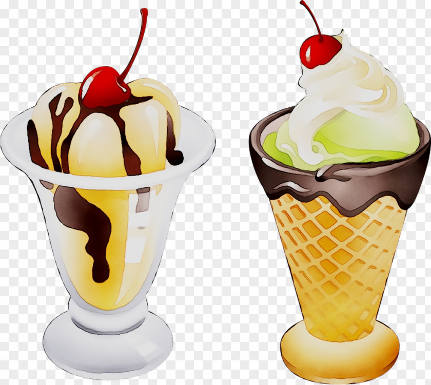 Sundae Ice Cream Cones Gelato Cupcake PNG
