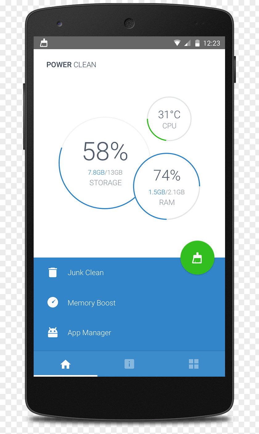 Mobile Cleaner Smartphone Memory Booster Android Handheld Devices PNG