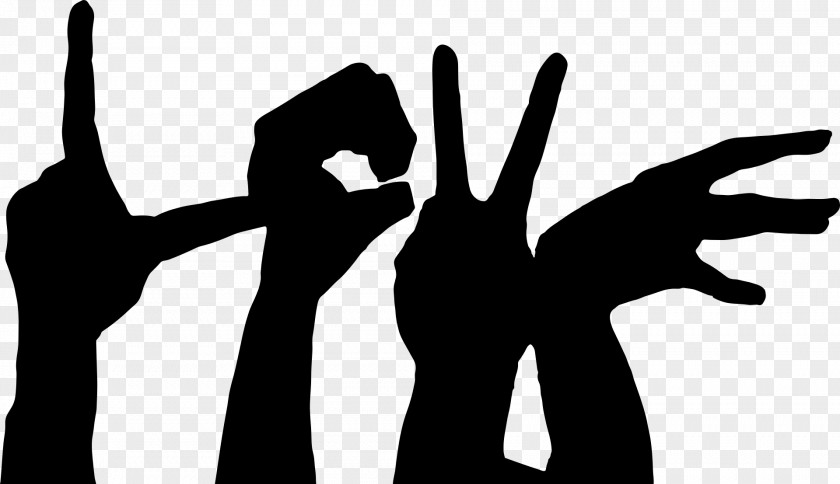 Silhouette Sign Language Clip Art PNG