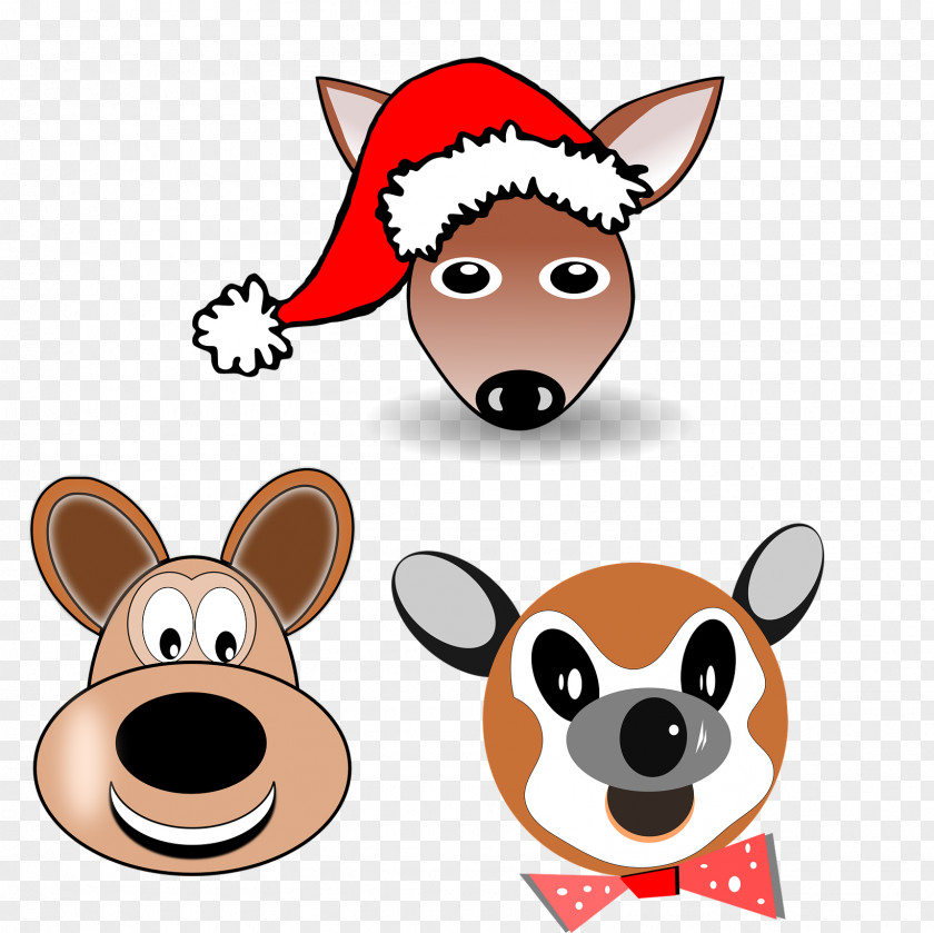 Christmas Dog Santa Claus Clip Art PNG