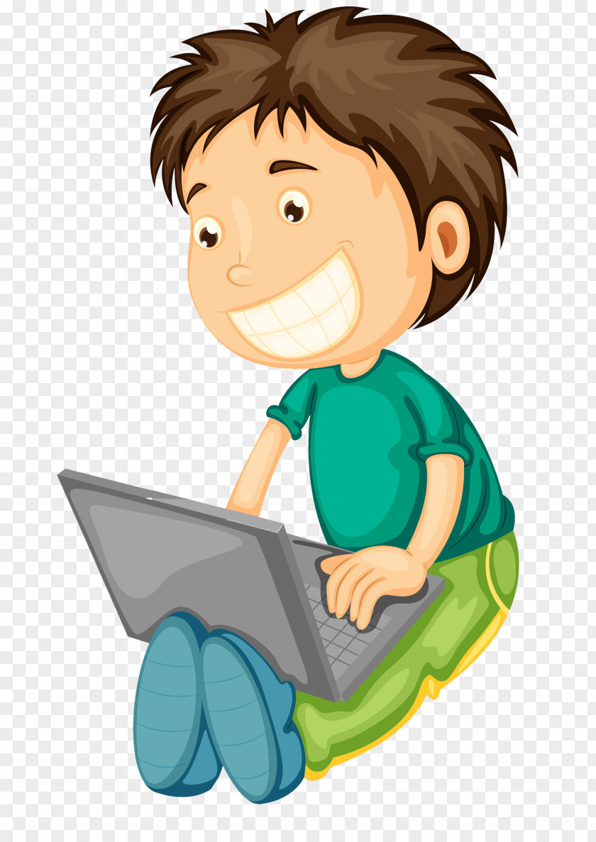 Play The Computer Boy Laptop Clip Art PNG