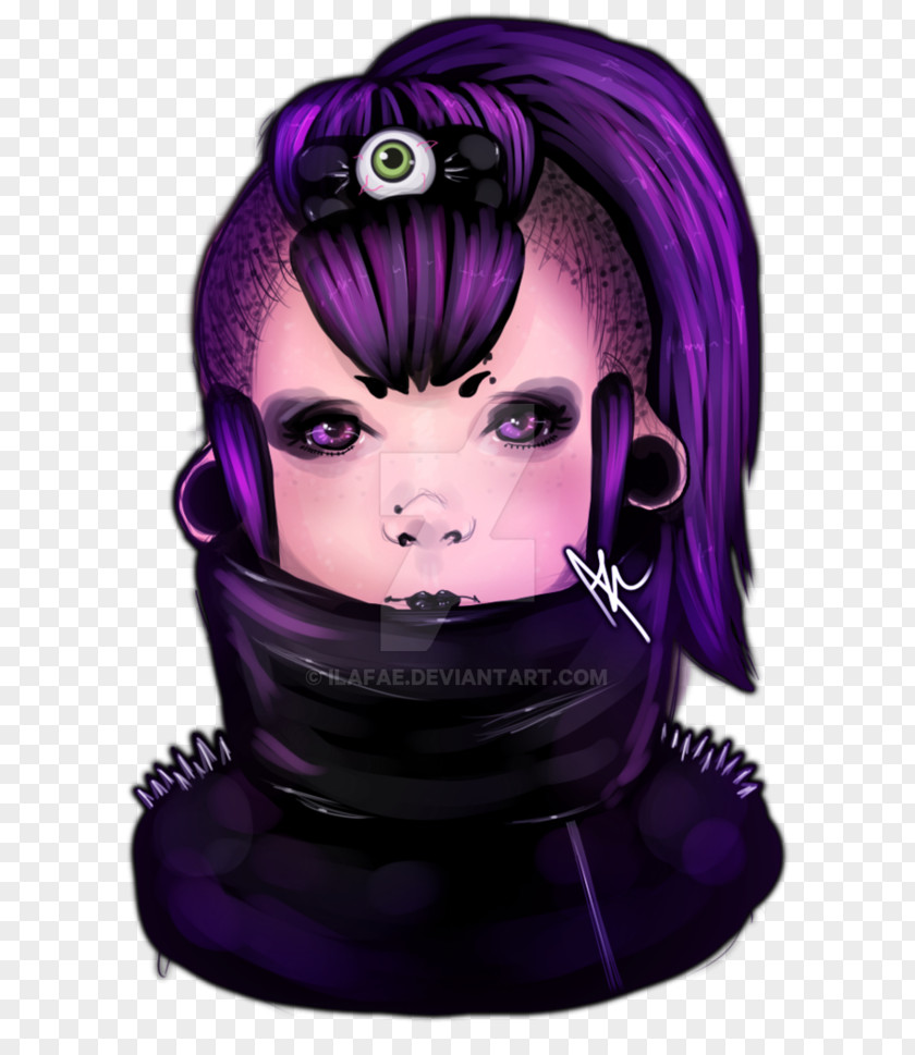 Scary Hands Black Hair Supervillain Figurine Cartoon PNG