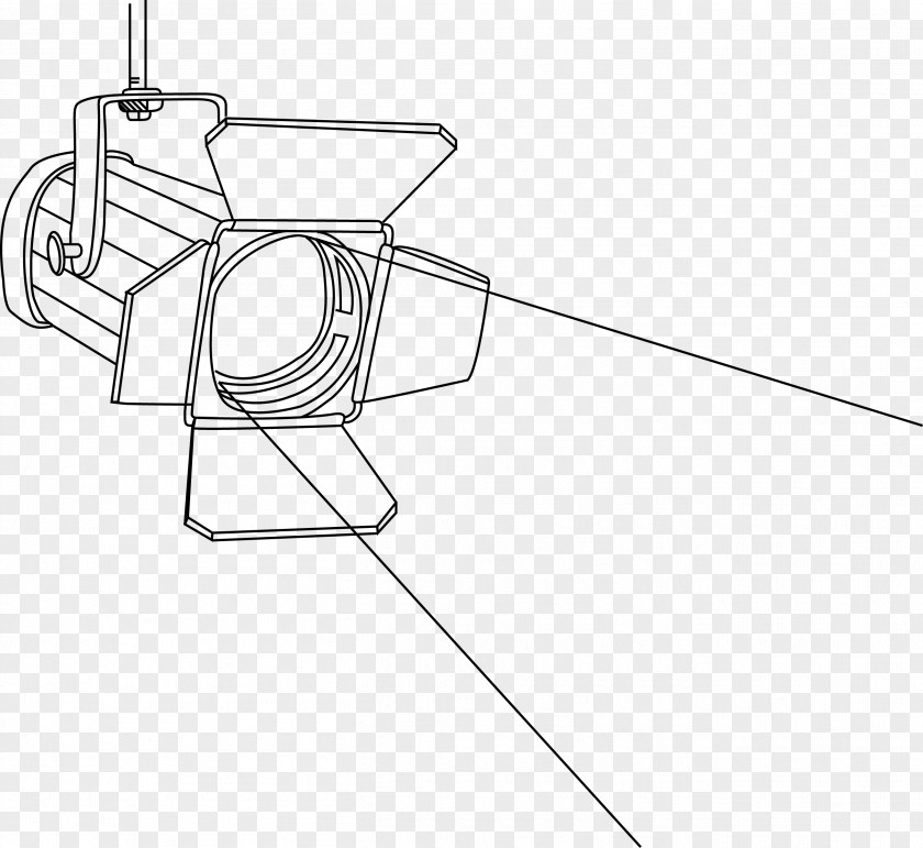 Spotlight Line Art Drawing Monochrome PNG