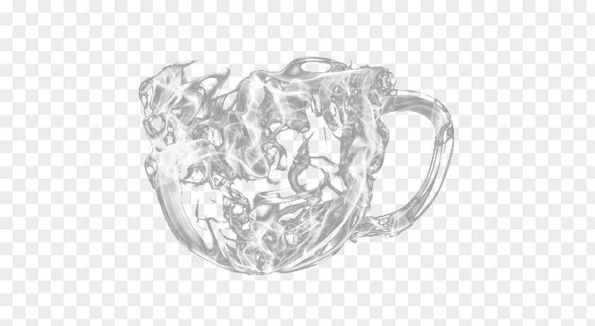 Creative Cup Coffee White Silver Cafe Drawing PNG