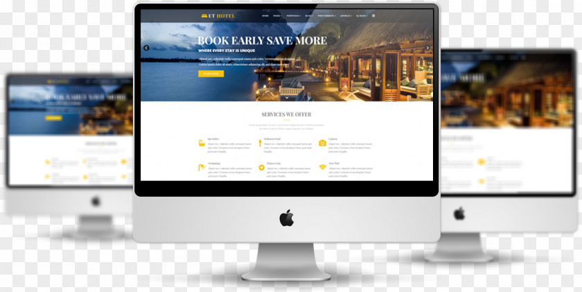 Hotel Responsive Web Design Template System Joomla PNG