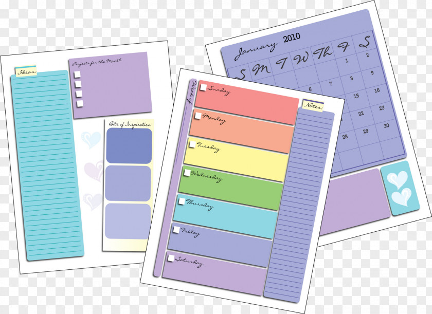 Notebook Paper Names Of The Days Week PNG