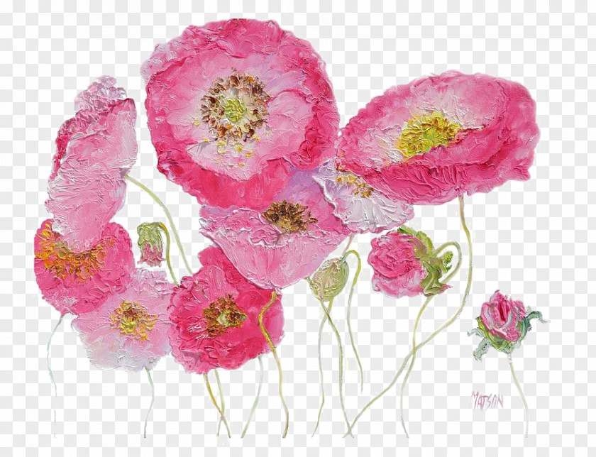Painting Art Floral Design Canvas Print PNG