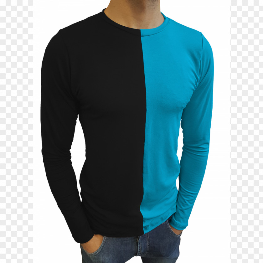 T-shirt Sleeve Collar Blue PNG