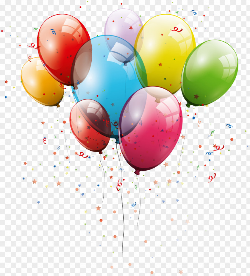 Confetti Balloon Birthday Clip Art PNG