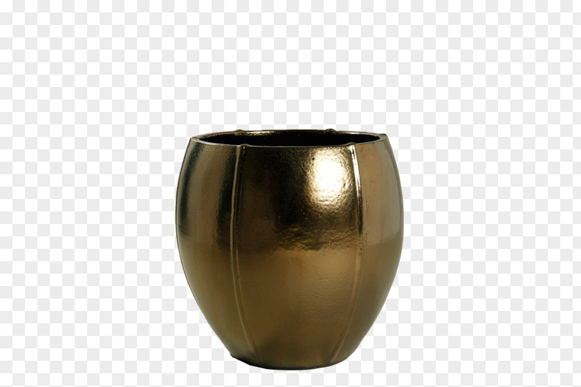 Gold Couple Vase Flowerpot Ceramic Material PNG