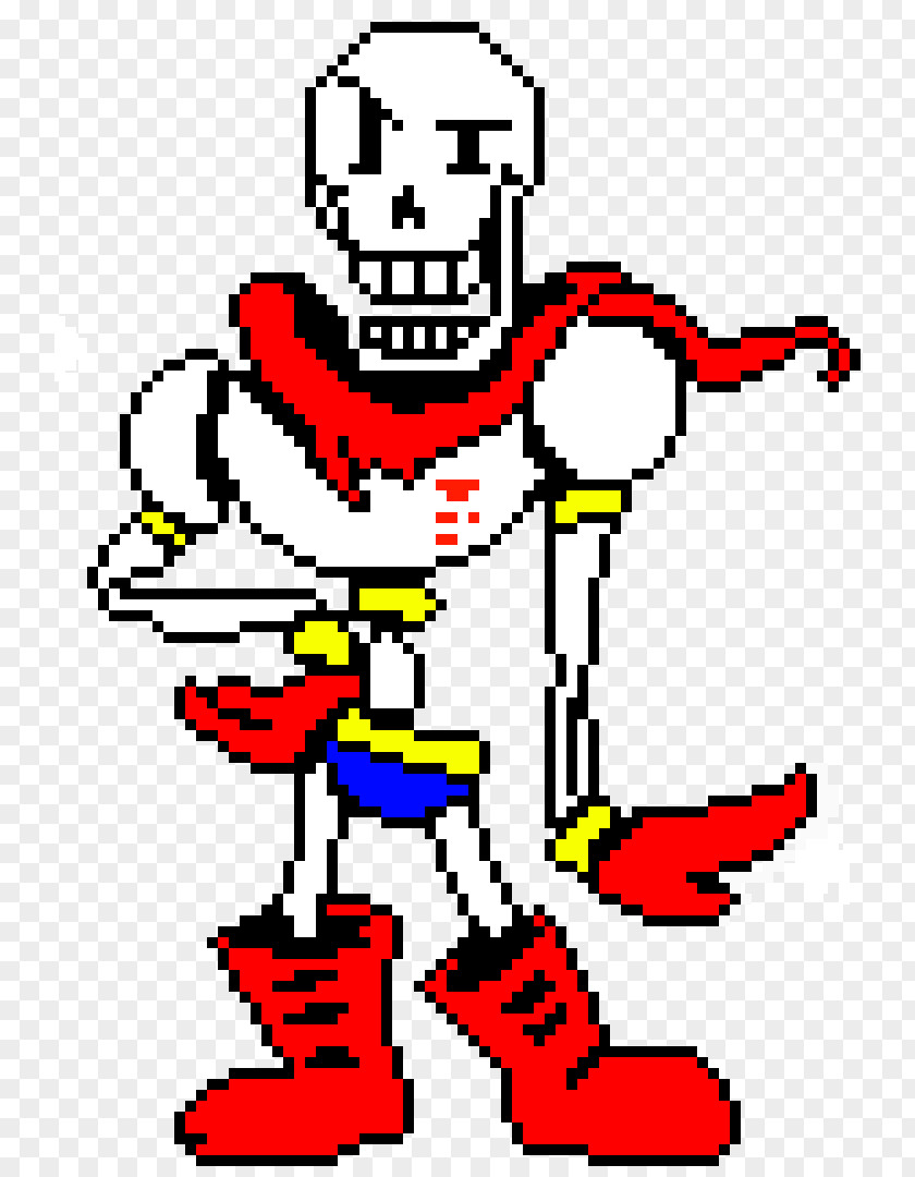 Papyrus Undertale Pixel Art Sprite Game PNG