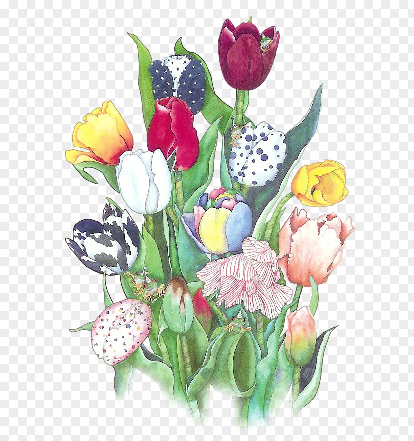 Tulip Watercolor Painting Flower Floral Design PNG