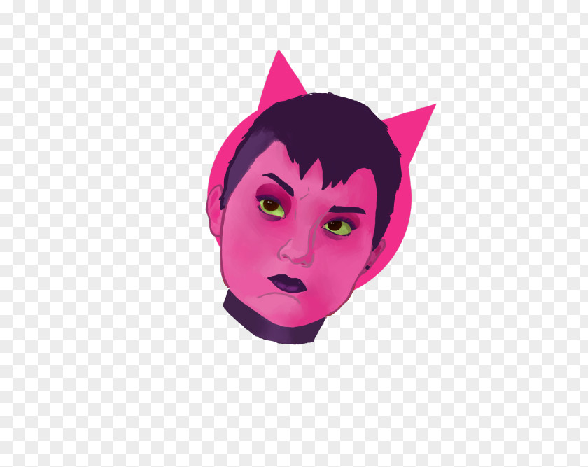 Nose Mask Pink M Character PNG