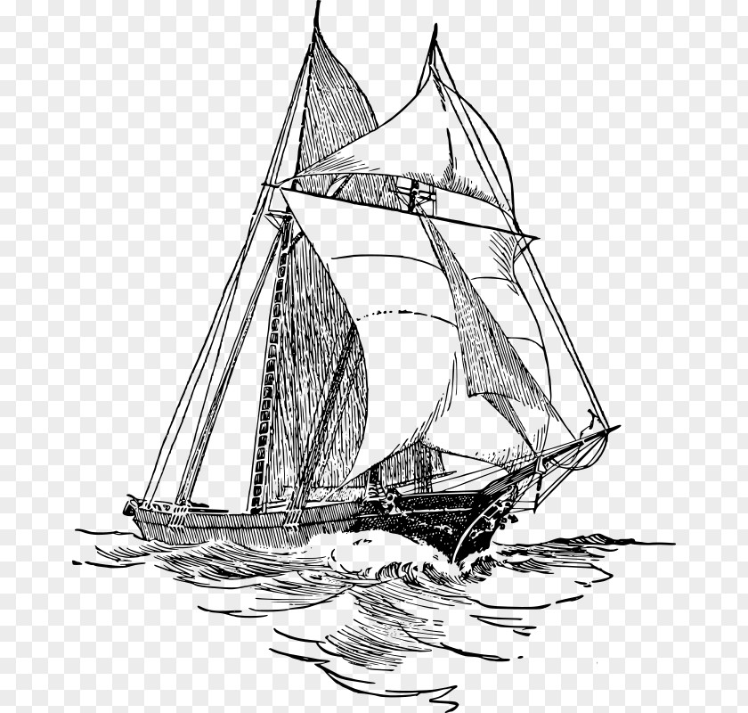 Sail Boat Sailing Ship Sailboat Drawing PNG