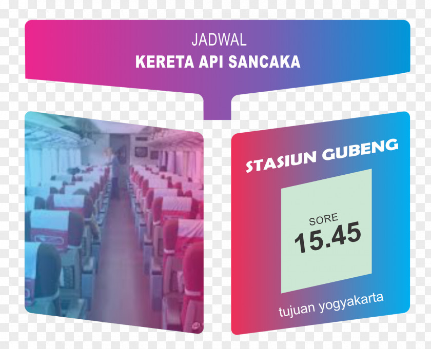 Stasiun Brand Magenta Multimedia Kereta Api Sancaka PNG