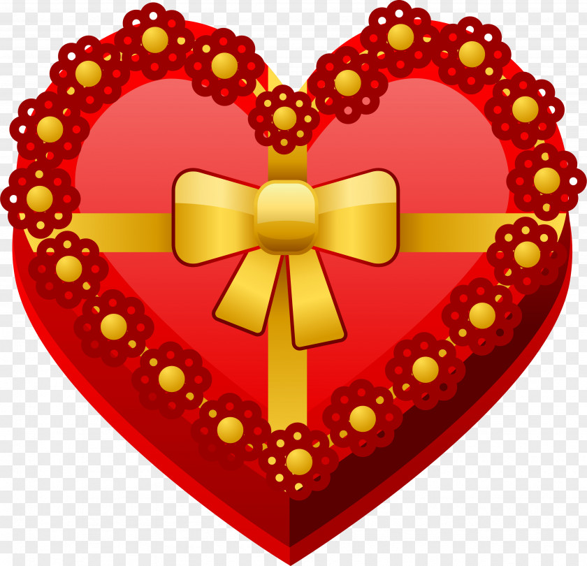 Valentine Heart Box Clip Art PNG