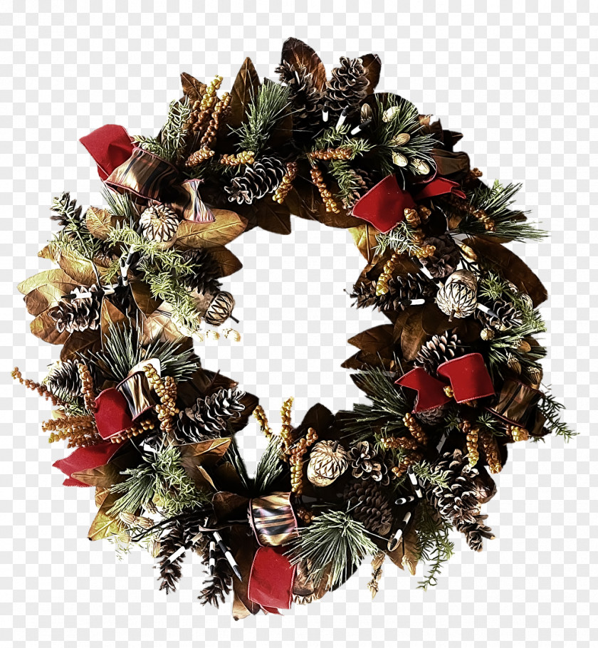 Wreath Christmas Decoration Ornament Evergreen PNG