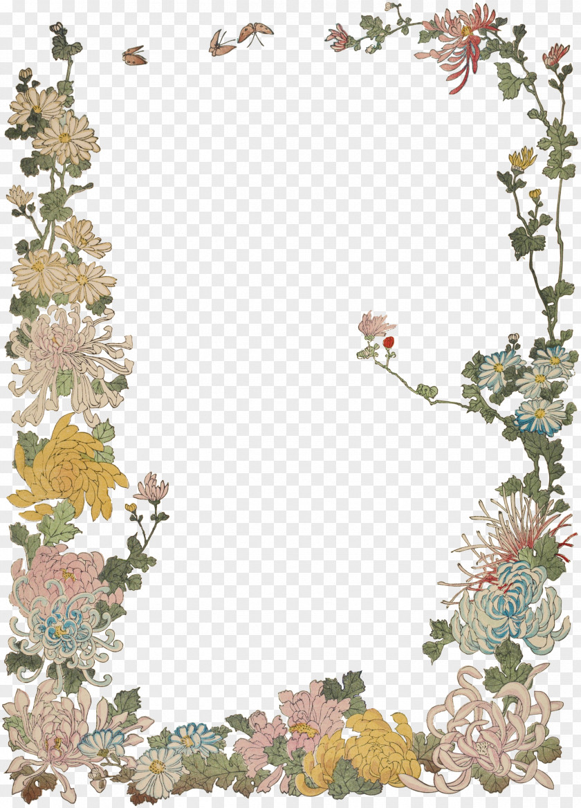 Design Floral Flowering Plant Pattern PNG