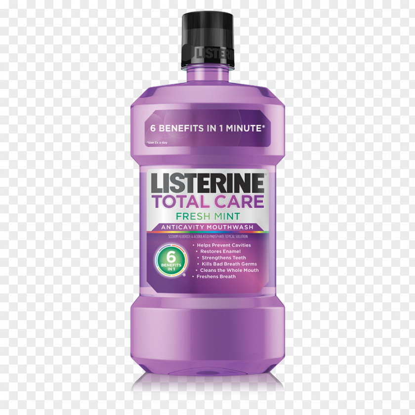 Mouthwash Listerine Total Care Tooth Whitening Oral Hygiene PNG whitening hygiene, fresh mint clipart PNG