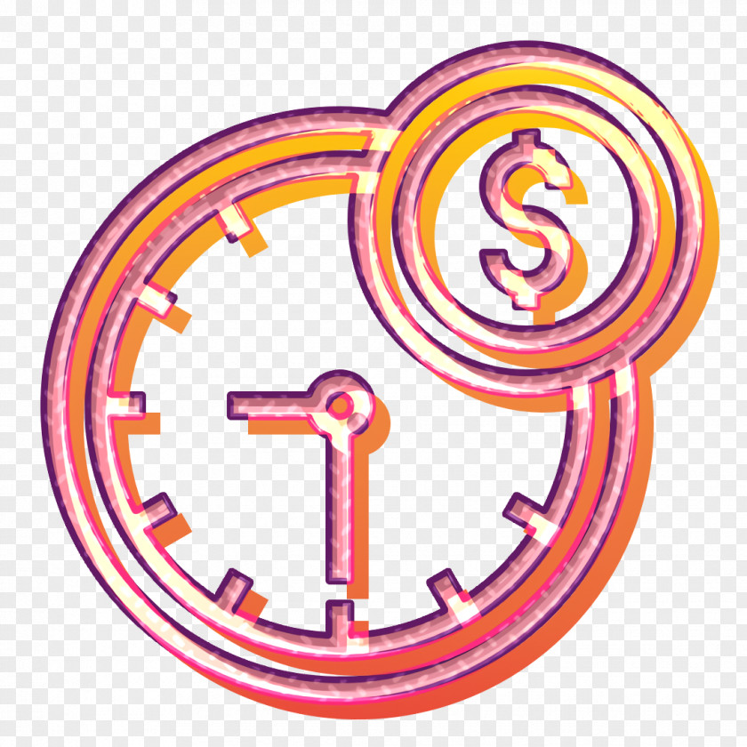 Time Is Money Icon Shopping PNG