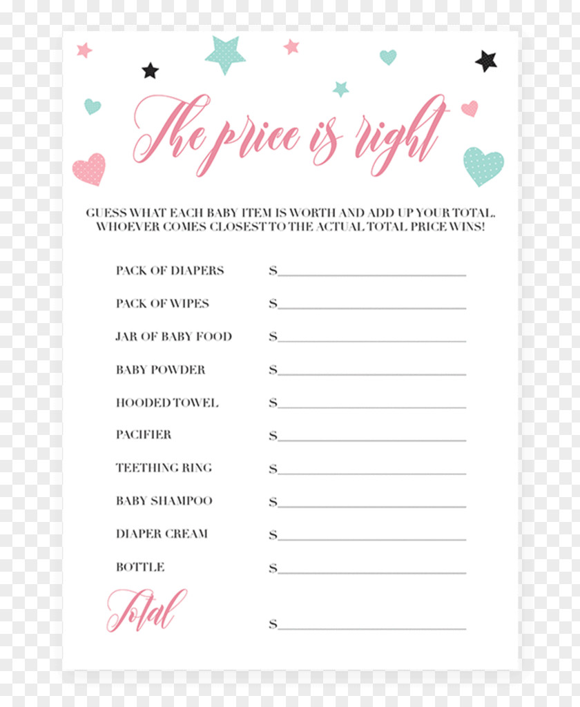 Child Wedding Invitation Infant Baby Shower Game PNG