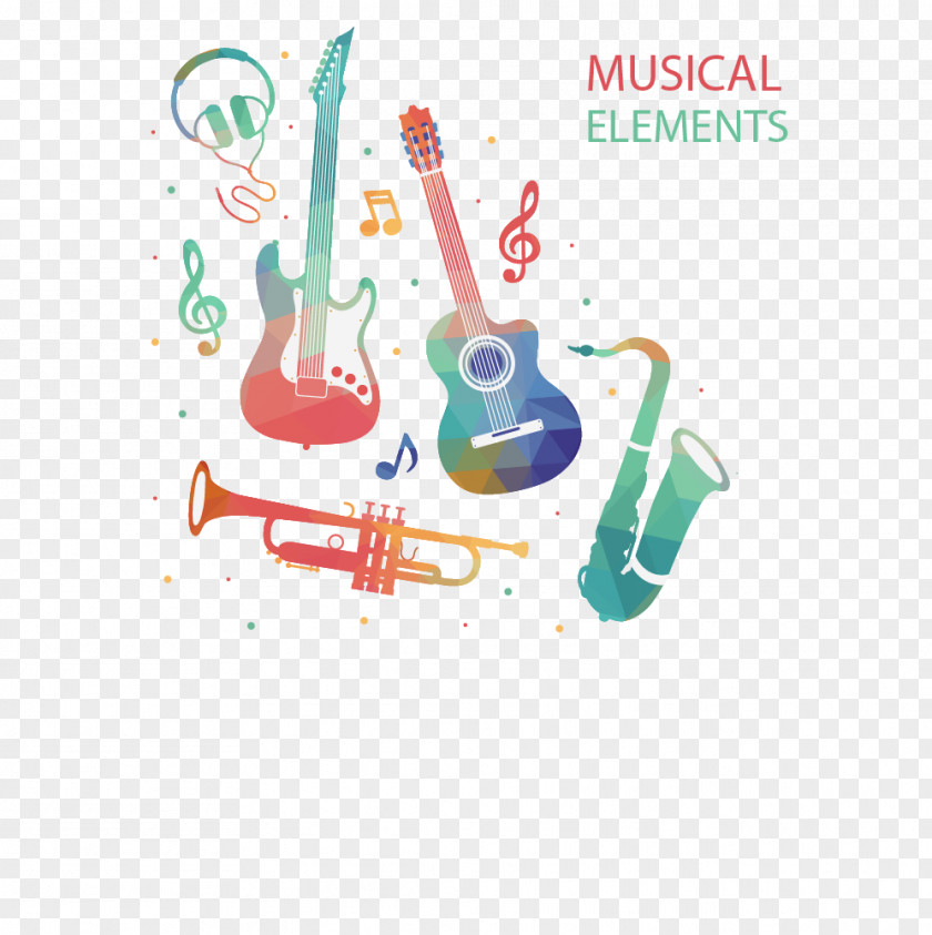 Color Geometric Instruments Vector Material Musical Instrument Clip Art PNG