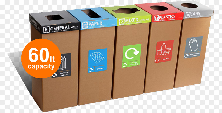 Cardboard Recycling Bin Rubbish Bins & Waste Paper Baskets PNG