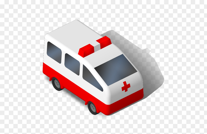 Hand-painted Ambulance Vehicle PNG