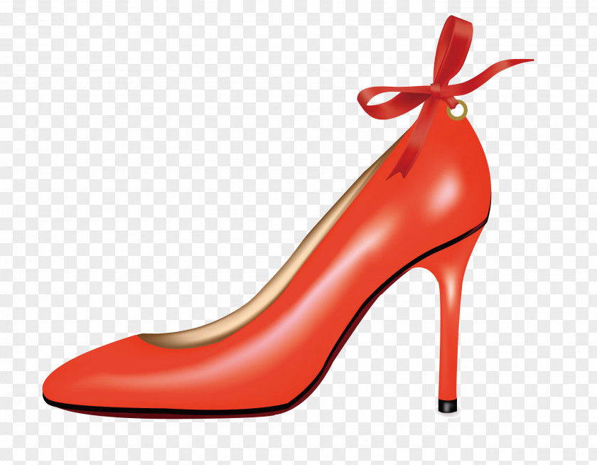 Orange High Heels High-heeled Footwear Red Shoe PNG