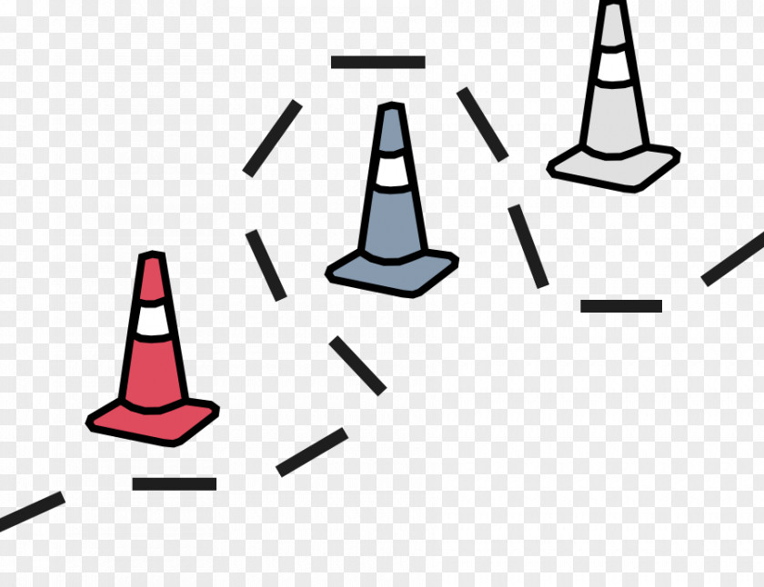 Obstacle Course Traffic Cone Line Area PNG