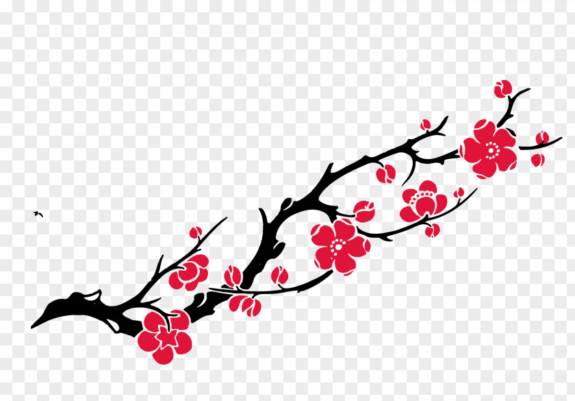 Plum Fun Blossom Bamboo PNG