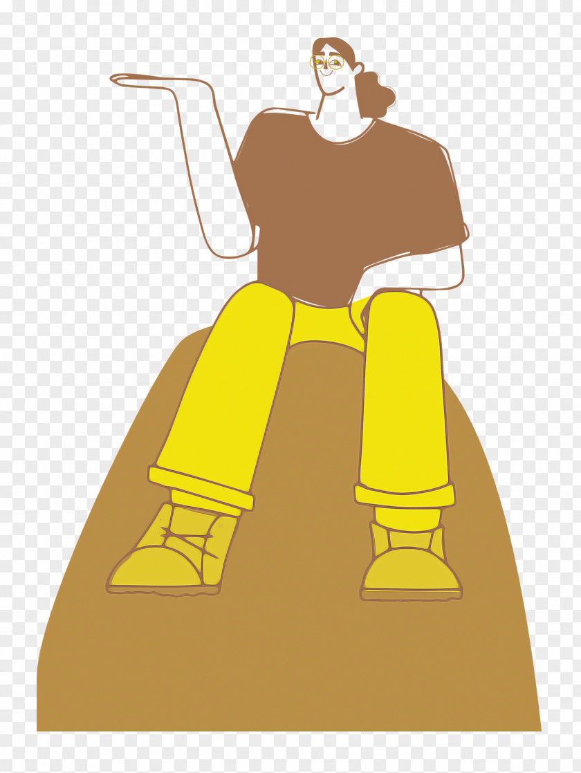 Sitting On Rock PNG