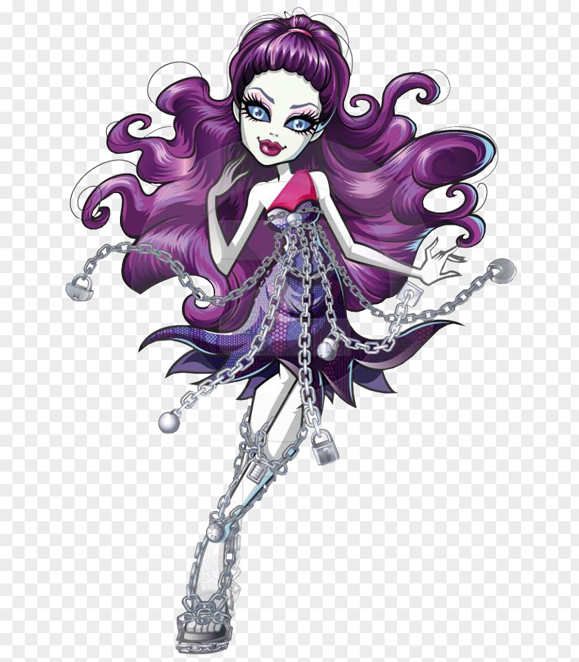 Doll Monster High Spectra Vondergeist Daughter Of A Ghost Vandala Doubloons PNG
