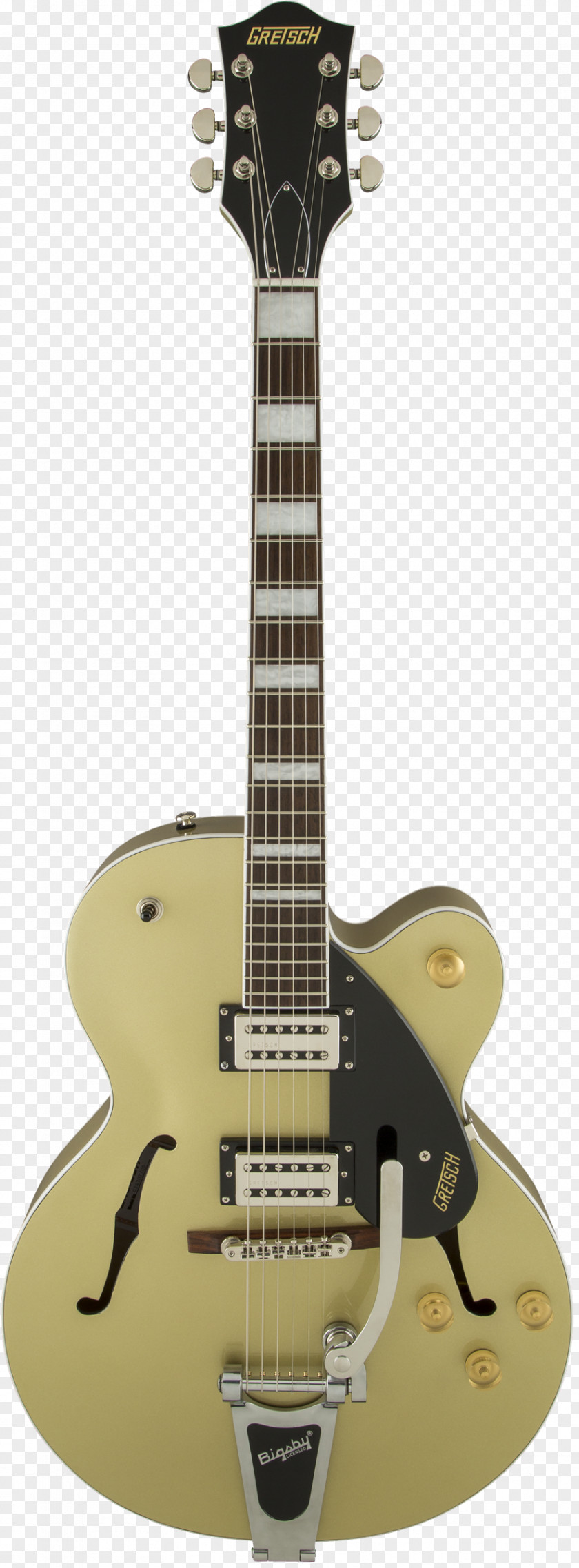 Dust Gold Gretsch G2420 Streamliner Hollowbody Electric Guitar G5420T Bigsby Vibrato Tailpiece PNG