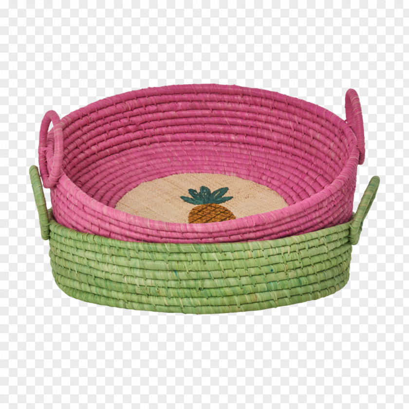 Rice Bread Basket Raffia Palm PNG