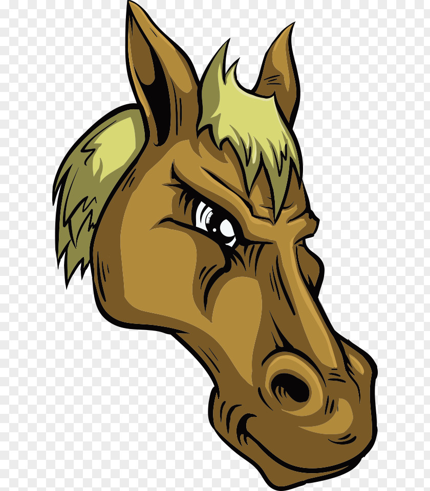 Vector Cartoon Horse Mustang Pony Animal Illustration PNG