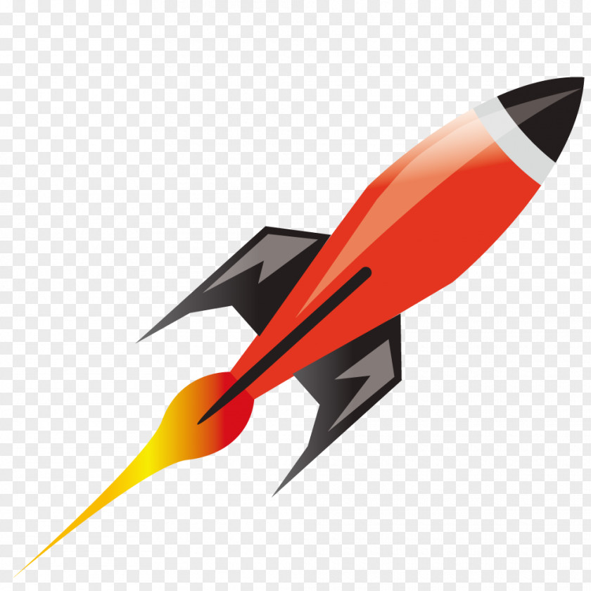 Vector Rocket Ship Spacecraft Outer Space Illustration PNG