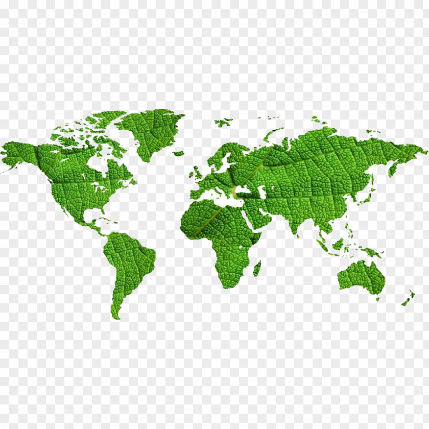 Green Map Globe World PNG