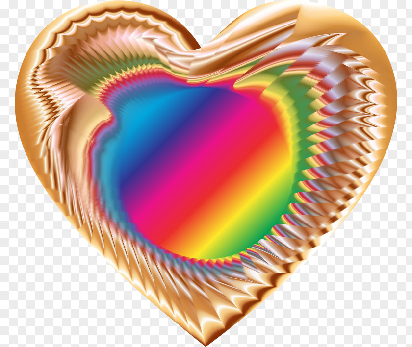 Colorful Heart Color Clip Art PNG