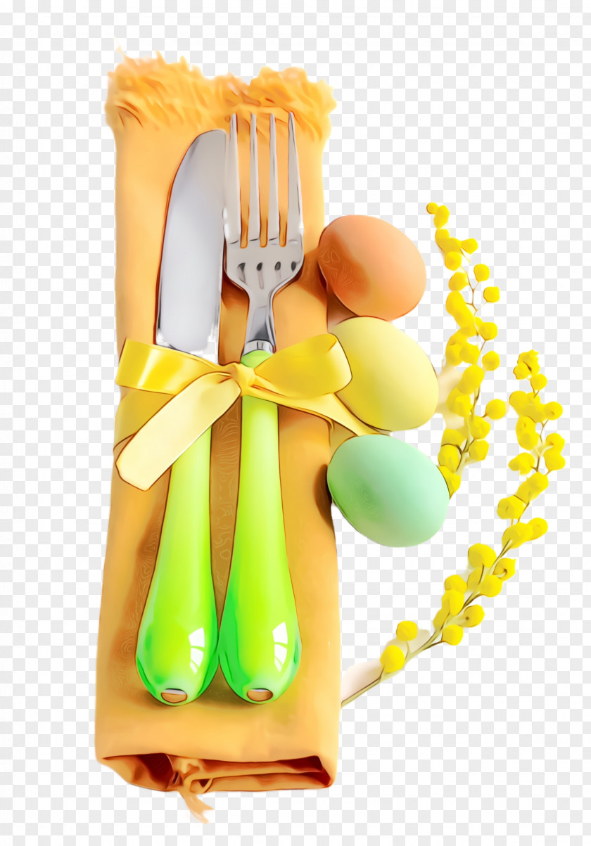 Kitchen Utensil Tableware Yellow Cutlery Spoon PNG