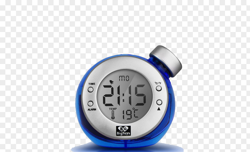 Blue Electronic Alarm Clock Table Nightstand Digital PNG