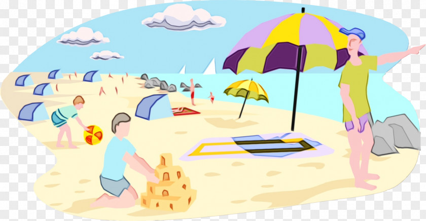Play Tourism Summer Watercolor PNG
